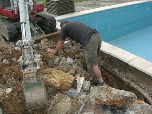 Réfection de canalisations de piscines